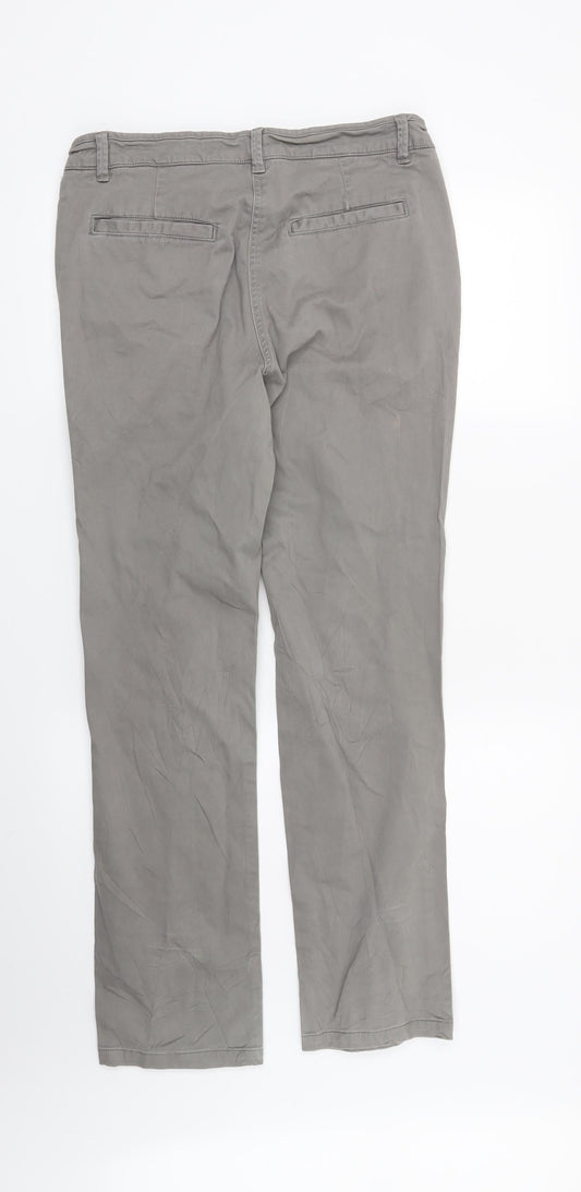 DASH Womens Grey Carrot Trousers Size 12 L29 in