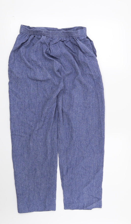 Preworn Womens Blue Trousers Size S L26 in