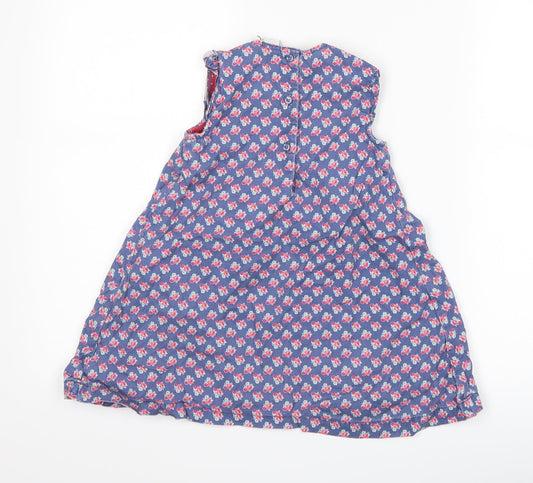 Boots Mini Club Girls Blue Floral A-Line Size 18-24 Months