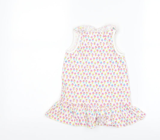 TU Girls White Tank Dress Size 12-18 Months - Ice Cream