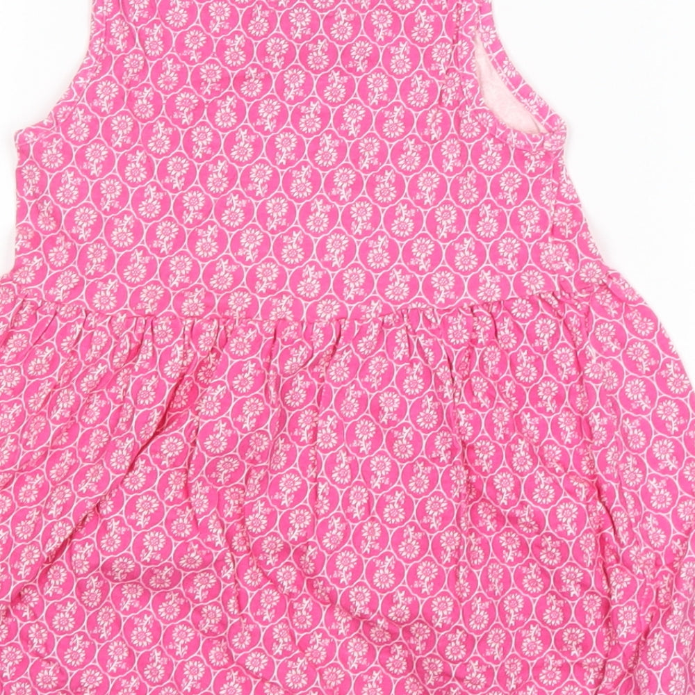 F&F Girls Pink Floral Tank Dress Size 18-24 Months
