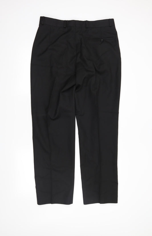 Oliver Stead Womens Black Trousers Size L L29 in