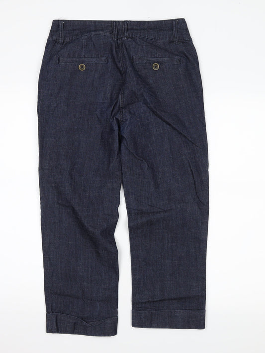 M&Co Womens Blue Denim Straight Jeans Size 10 L23 in