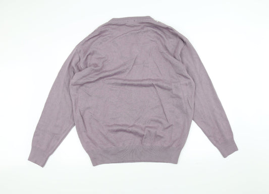 Gabicci Womens Purple Striped Pullover Jumper Size 2XL