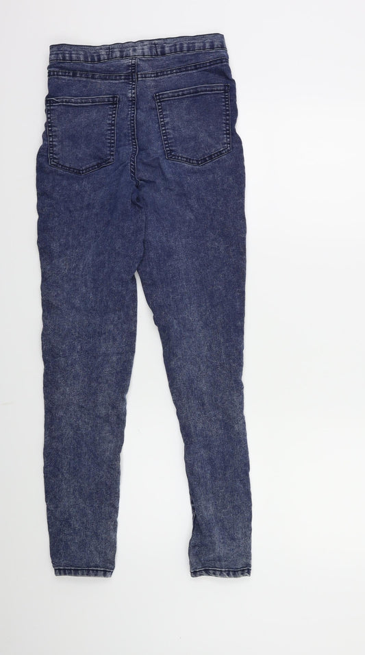 Denim & Co. Womens Blue Denim Skinny Jeans Size 8 L27 in
