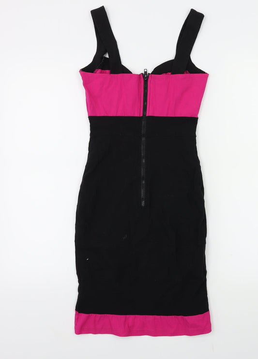 Preworn Womens Black Bodycon Size 8