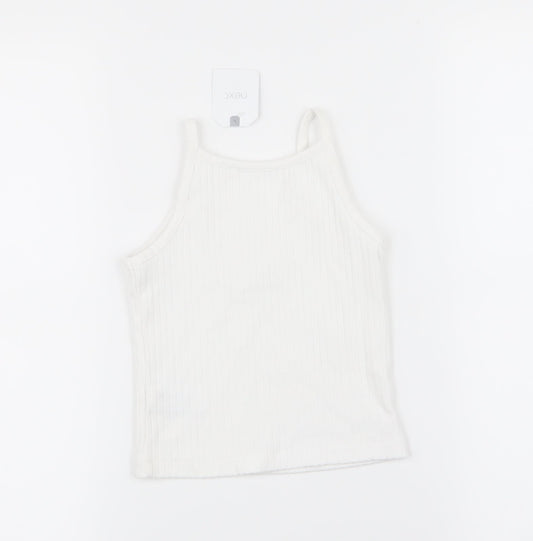 NEXT Girls White Basic Tank Size 4 Years