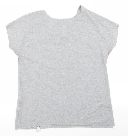 Fashion House Womens Grey Basic T-Shirt Size S