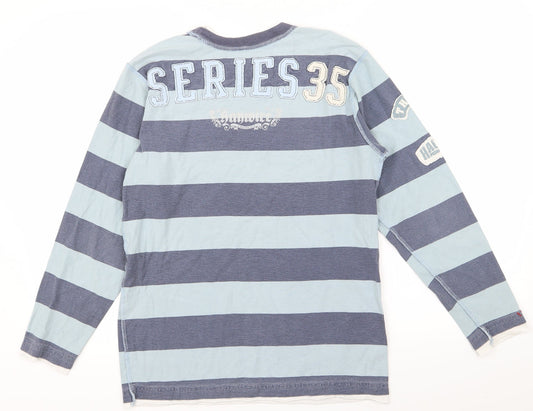 hay wire Boys Blue Striped Basic T-Shirt Size M