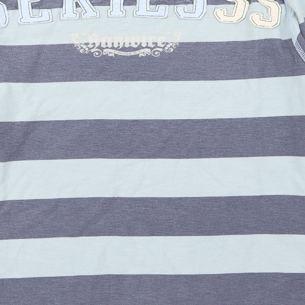 hay wire Boys Blue Striped Basic T-Shirt Size M