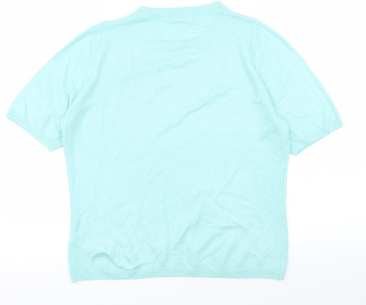 Classic Womens Blue Basic T-Shirt Size 14