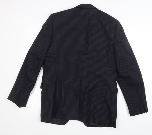 Preworn Mens Black Jacket Suit Jacket Size 36