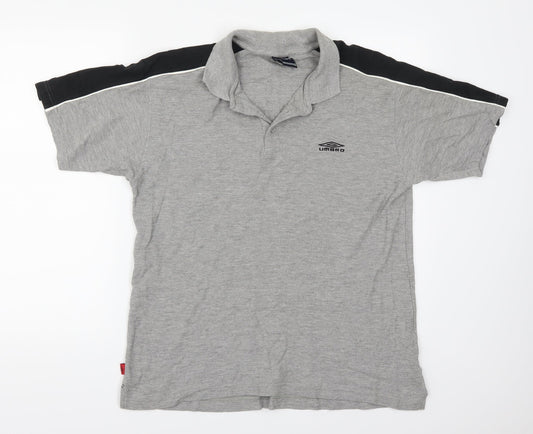 Umbro Mens Grey    Polo Size M