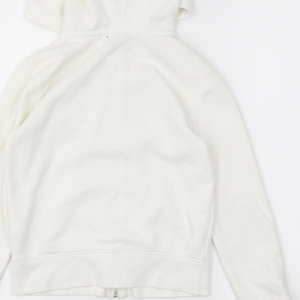 Gap Girls White Full Zip Jumper Size M