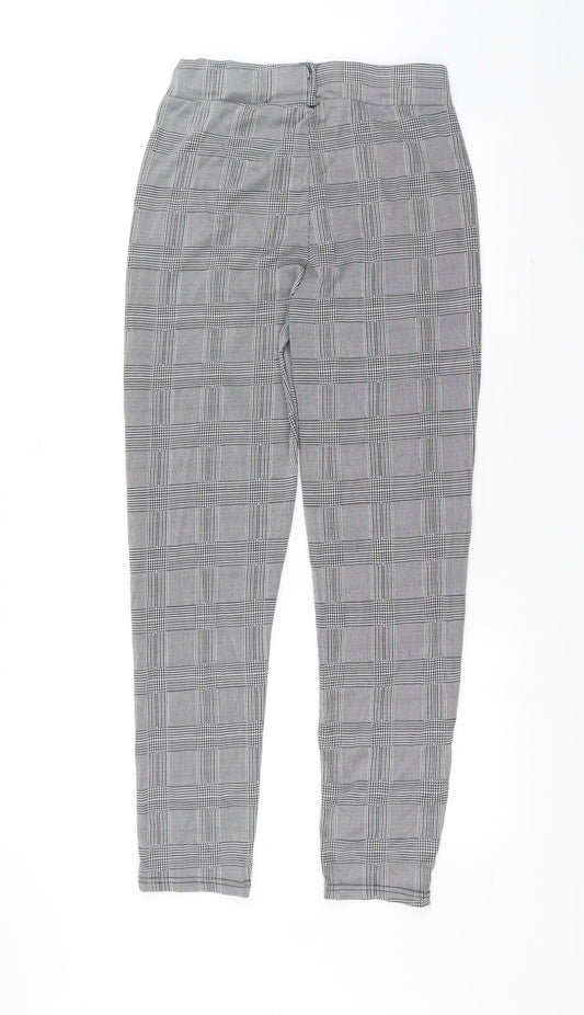 Preworn Womens Grey Check Trousers Size XL L28 in - stretch leggings