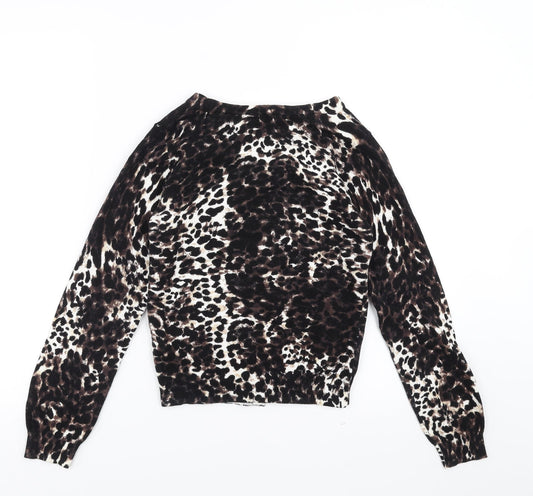 H&M Womens Brown Cardigan Jumper Size XS