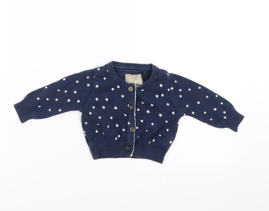 Next Girls Blue Cardigan Jumper Size 3-6 Months - STAR