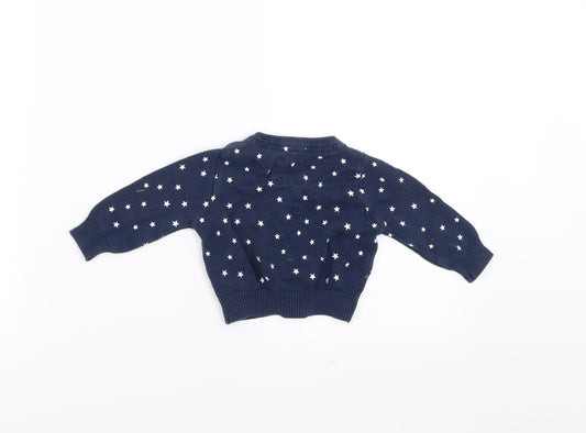 NEXT Girls Blue Cardigan Jumper Size 3-6 Months - STAR