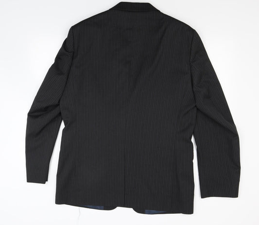 NEXT Mens Grey Striped Jacket Coat Size 42