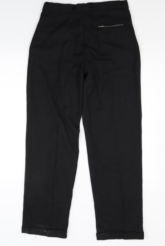 Preworn Mens Black Trousers Size 30 L29 in - Zipped pockets