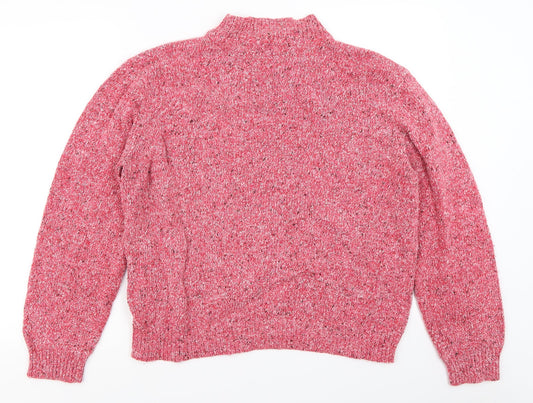 Damart Womens Pink Knit Pullover Jumper Size 18