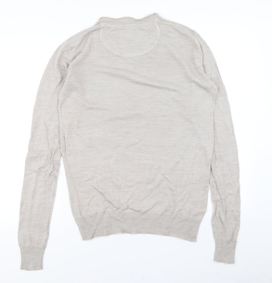 Industrialize Mens Beige Knit Pullover Jumper Size S