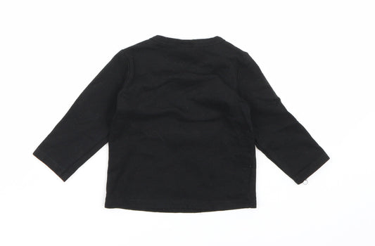 First Impressions Boys Black Basic T-Shirt Size 12 Months