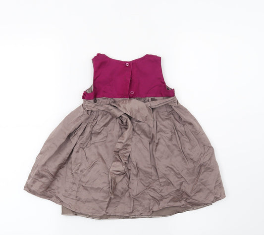 Monsoon Girls Brown Shift Size 6-9 Months