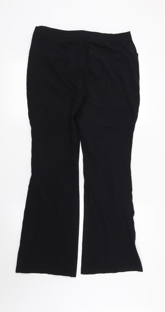 Marks and Spencer Womens Black Trousers Size 12 L30 in