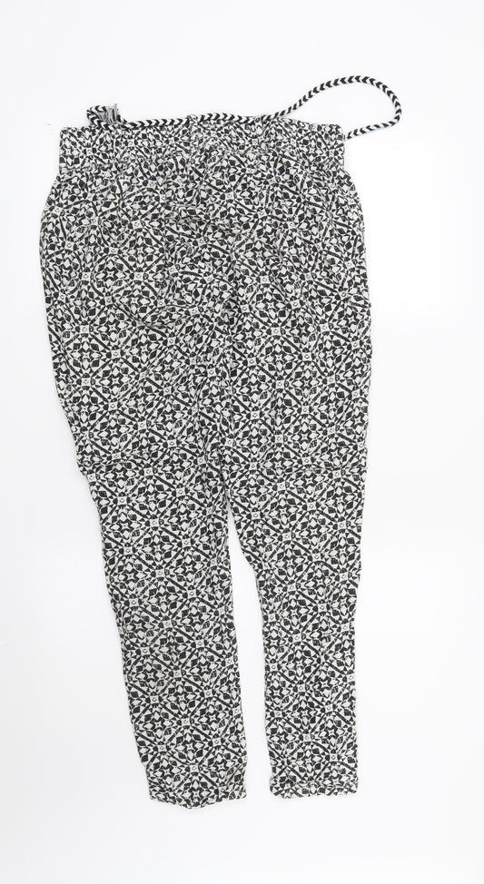 Noppies Womens Black Geometric Trousers Size S L27 in