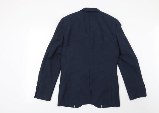 Cedar Wood State Mens Blue Jacket Suit Jacket Size 36