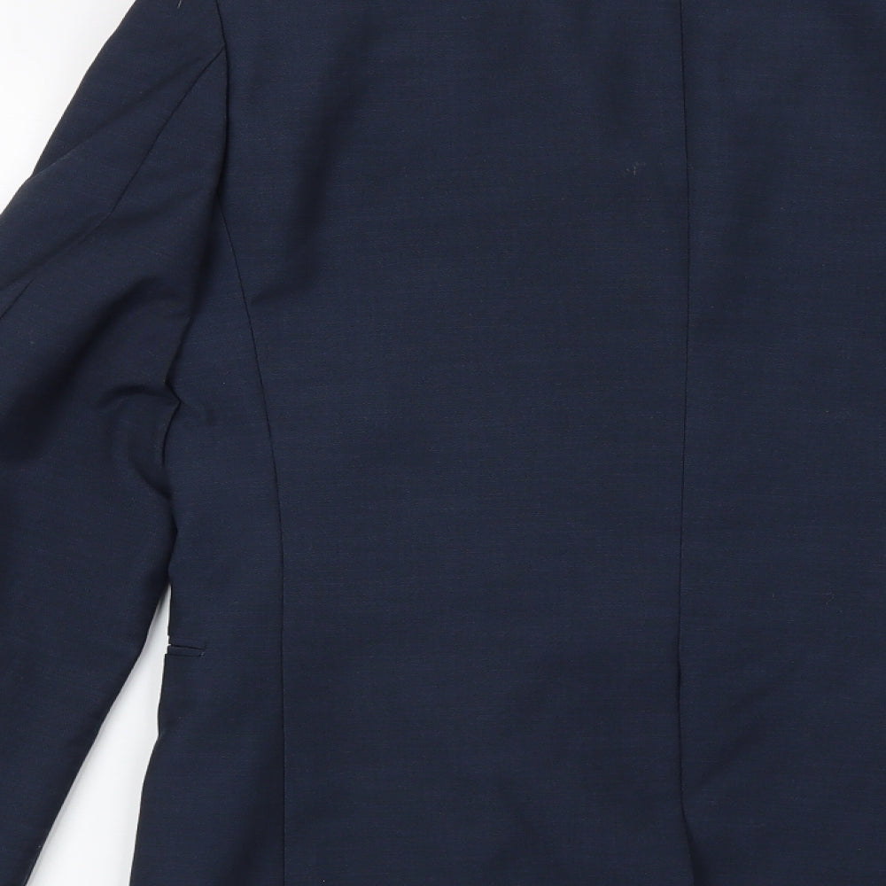 Cedar Wood State Mens Blue Jacket Suit Jacket Size 36