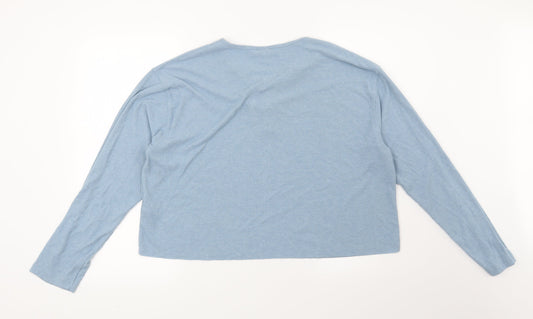 Topshop Womens Blue Pullover Sweatshirt Size 14