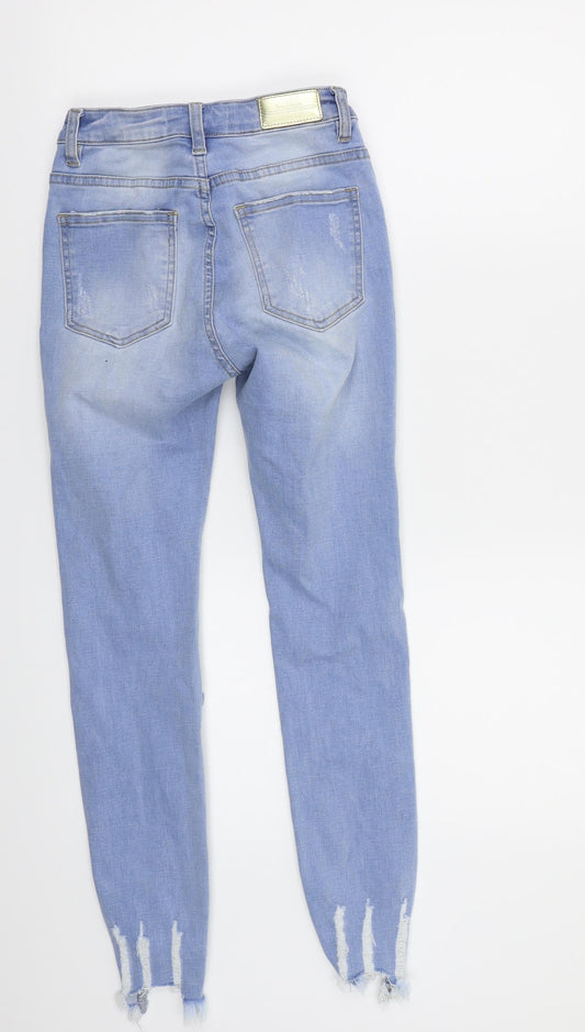 Queen of hearts Womens Blue Straight Jeans Size XS L26 in