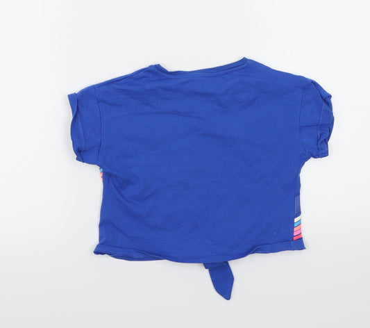 Marks and Spencer Girls Blue Basic T-Shirt Size 4-5 Years
