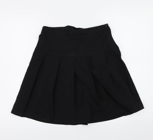 Marks and Spencer Girls Black A-Line Skirt Size 12 Years