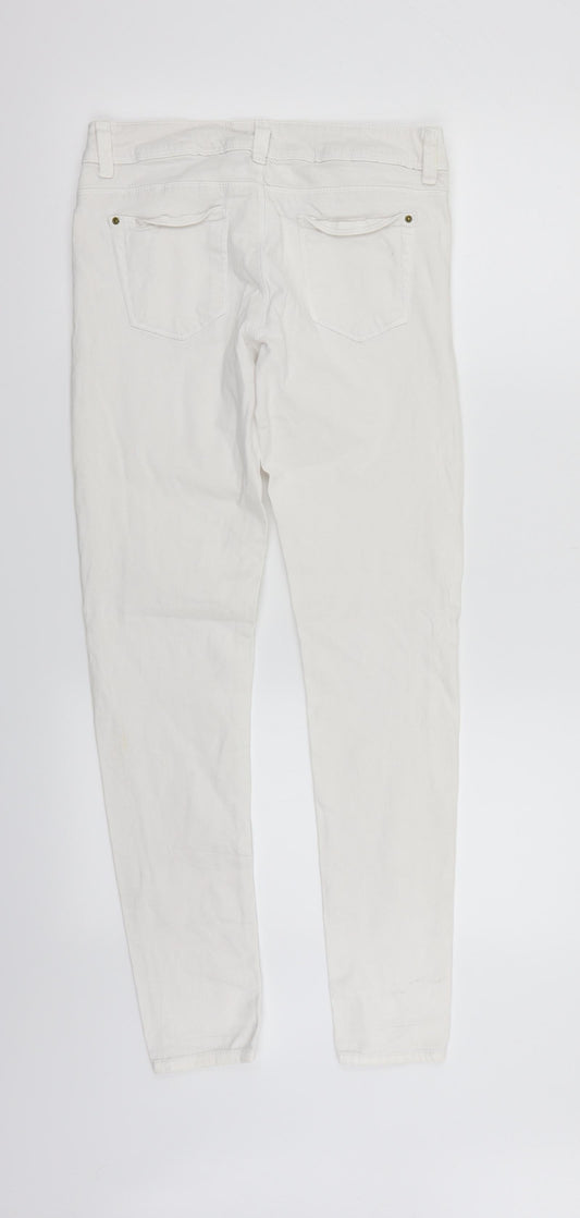 deniem & co Womens White Skinny Jeans Size 8 L28 in