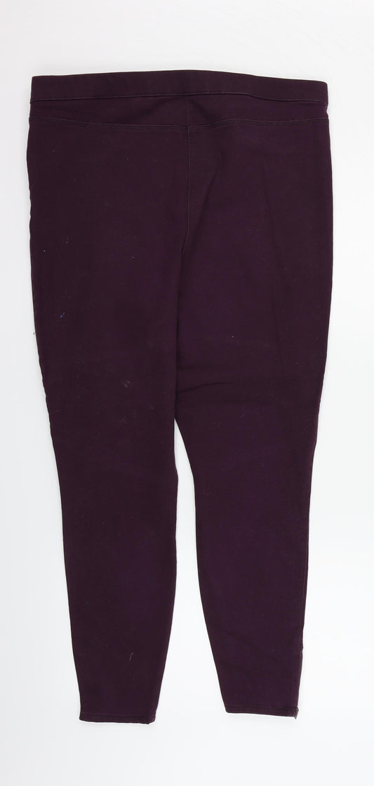 Papaya Womens Purple Trousers Size 16 L25 in