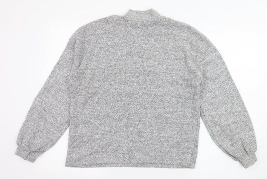 Stradivarius Womens Grey Jersey Pullover Jumper Size M