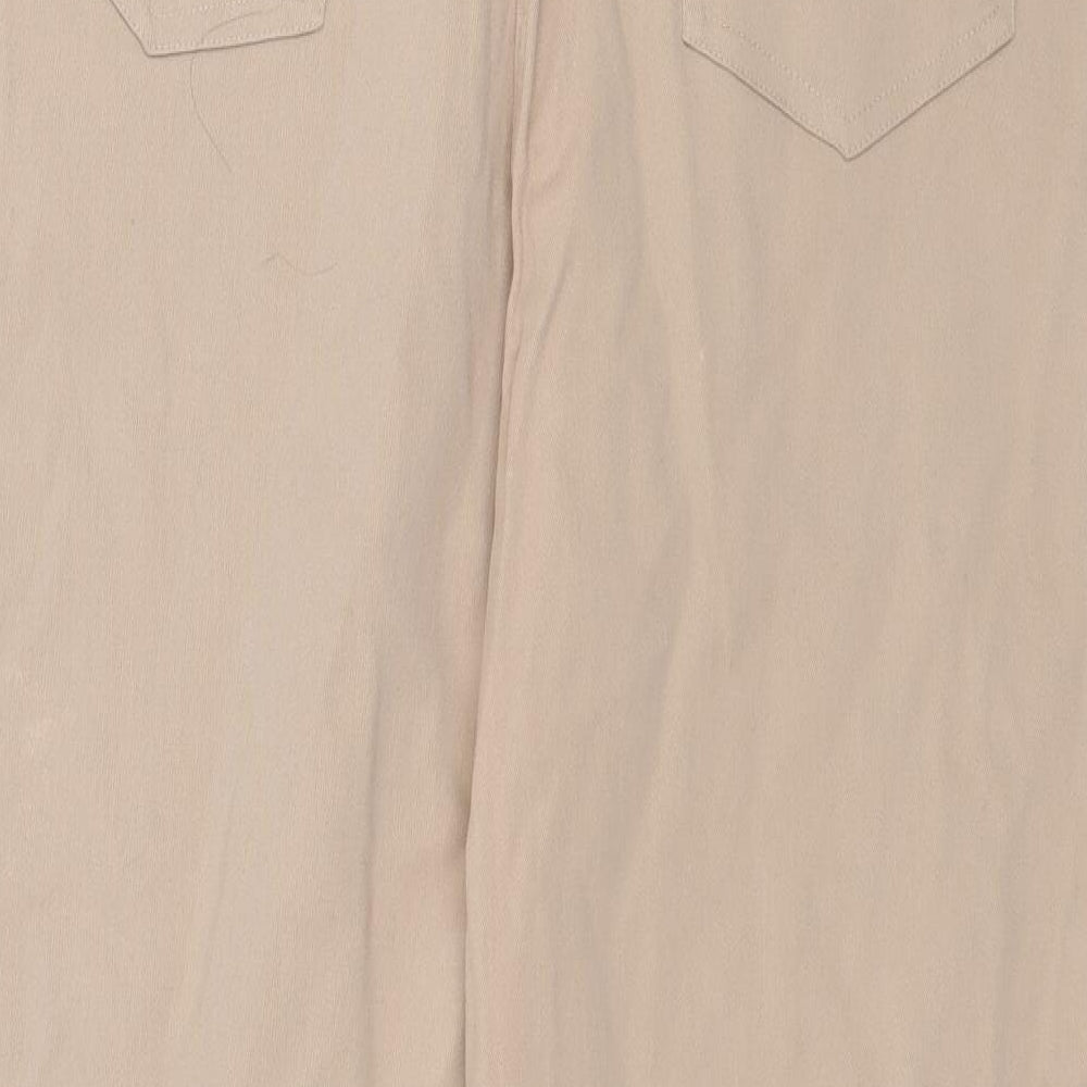 Preworn Womens Beige Denim Skinny Jeans Size 34 in L28 in