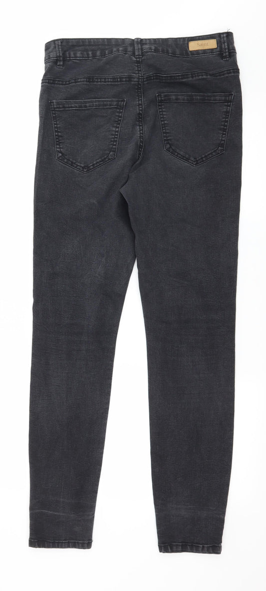 Saint Tropez Womens Grey Denim Skinny Jeans Size 32 in L30 in