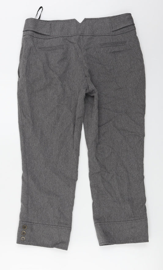 EVIE Womens Grey Trousers Size 14 L20 in