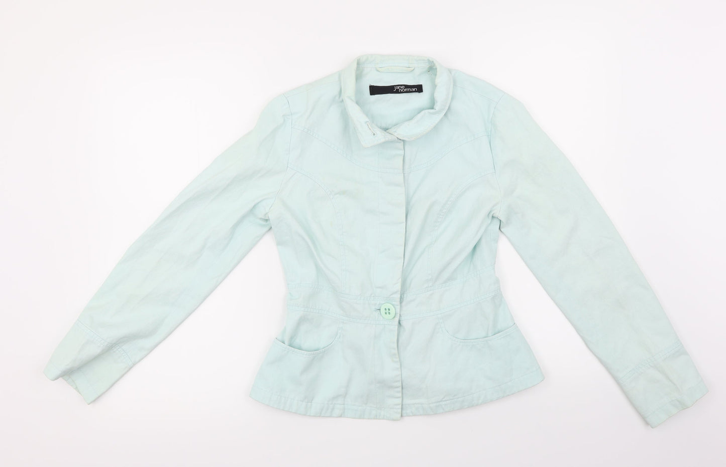 Jane Norman Womens Green Jacket Coat Size 8