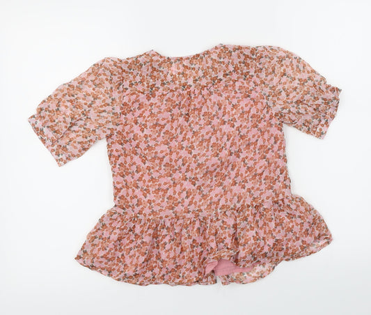 NEXT Girls Pink Floral A-Line Size 11 Years