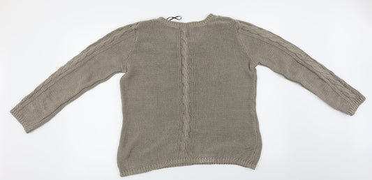 H&M Womens Brown Pullover Jumper Size L