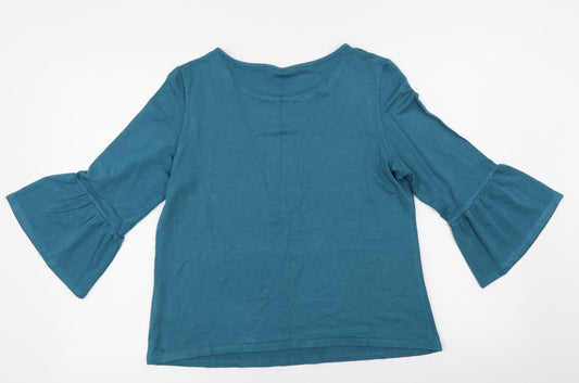 Roman Womens Green Basic T-Shirt Size 14