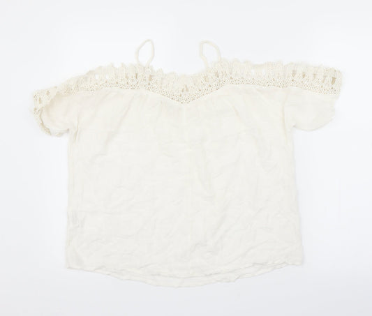River Island Womens White Camisole Blouse Size 6