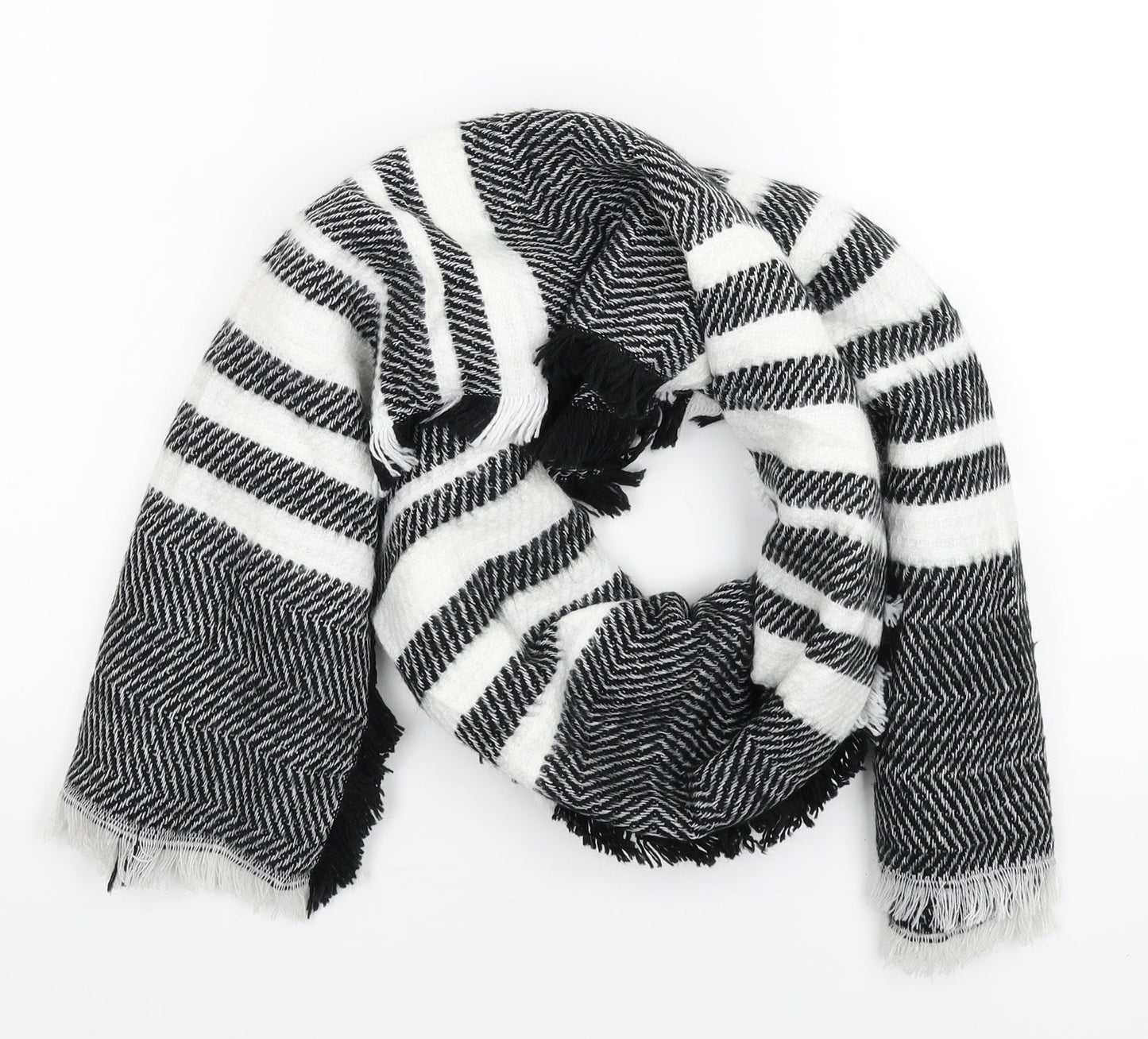 Preworn Unisex Multicoloured Geometric Knit Scarf