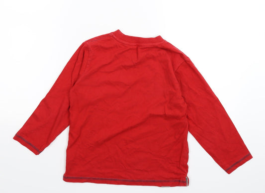Adams Boys Red Batik Basic T-Shirt Size 7 Years