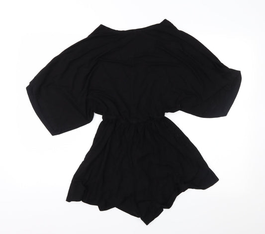 Topshop Womens Black Jersey Playsuit One-Piece Size 6